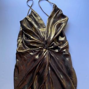 Gold Metallic Formal Dress